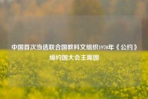 中国首次当选联合国教科文组织1970年《公约》缔约国大会主席国