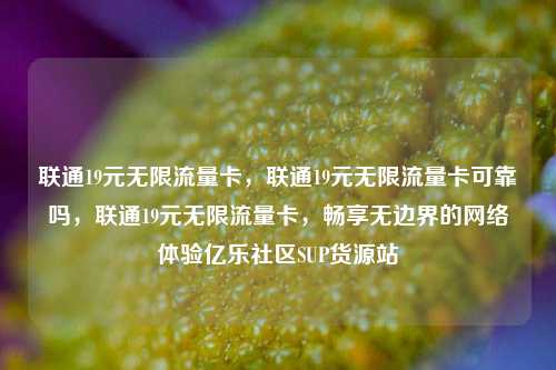 联通19元无限流量卡，联通19元无限流量卡可靠吗，联通19元无限流量卡	，畅享无边界的网络体验亿乐社区SUP货源站  第1张