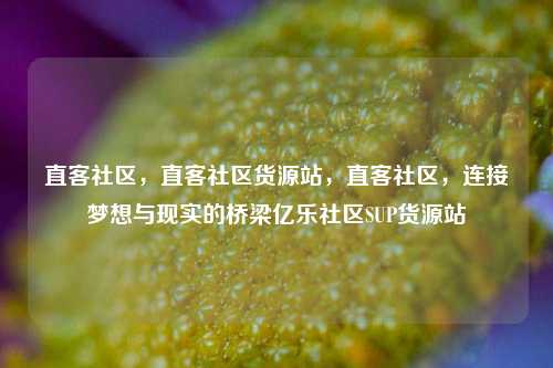 直客社区	，直客社区货源站，直客社区，连接梦想与现实的桥梁亿乐社区SUP货源站  第1张